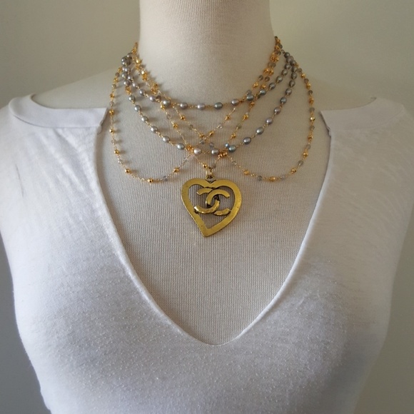 CHANEL Jewelry - CHANEL Heart CC Necklace